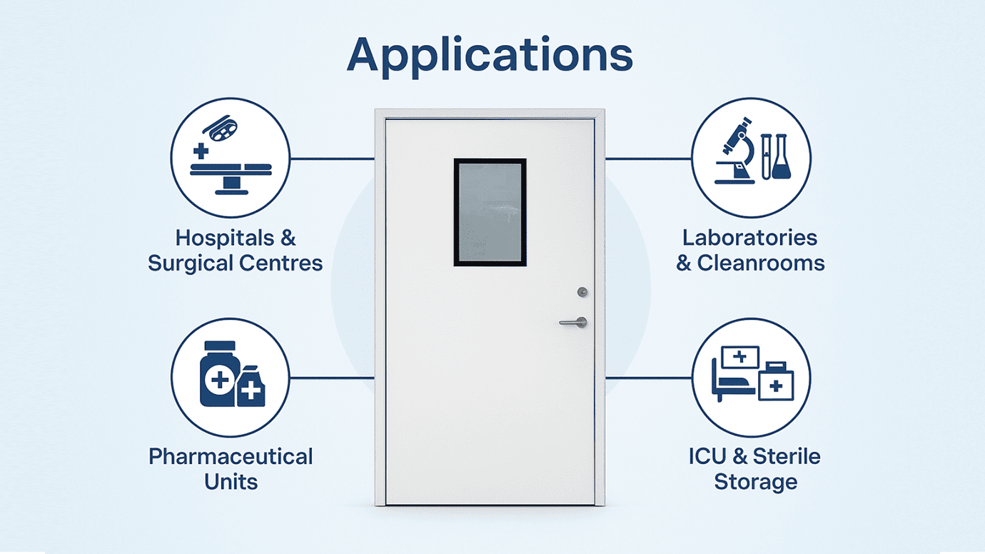 Applications of Operation Theatre Doors