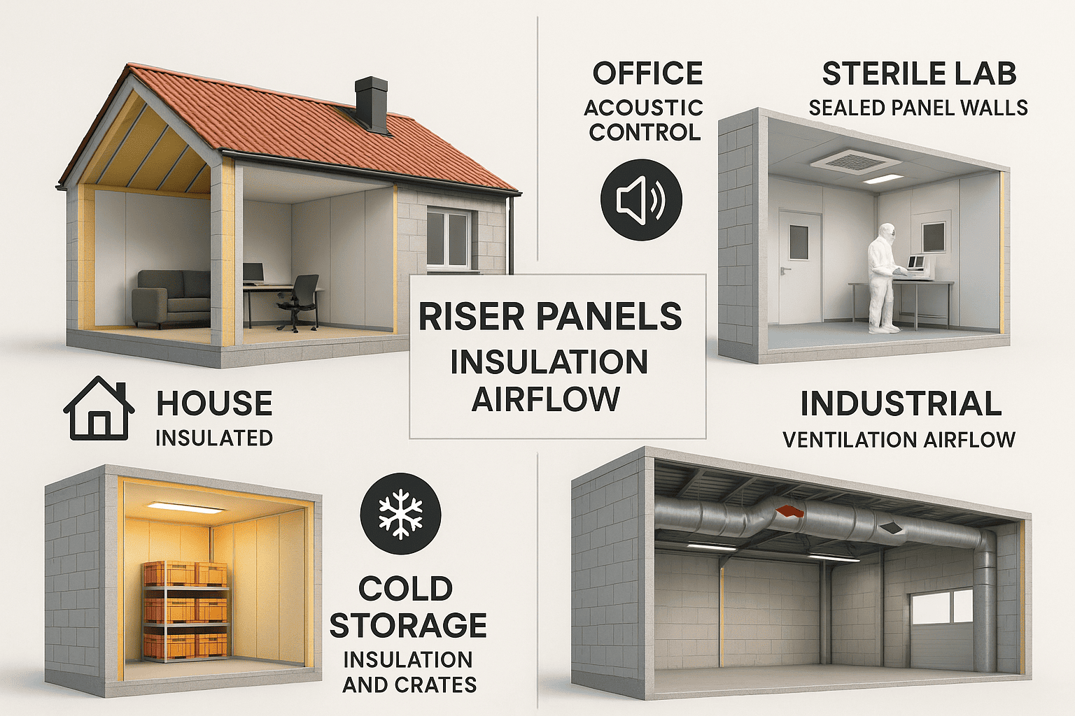 Applications of Riser PUF Panels