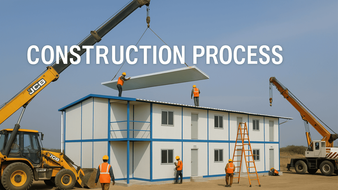 Construction Process of Prefabricated Labour Camps Using PUF Panels