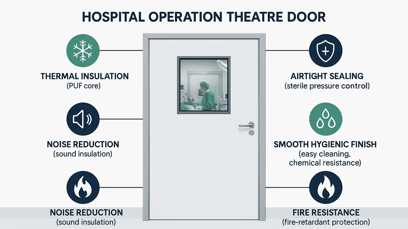 Features of PUF Panel Operation Theatre Doors