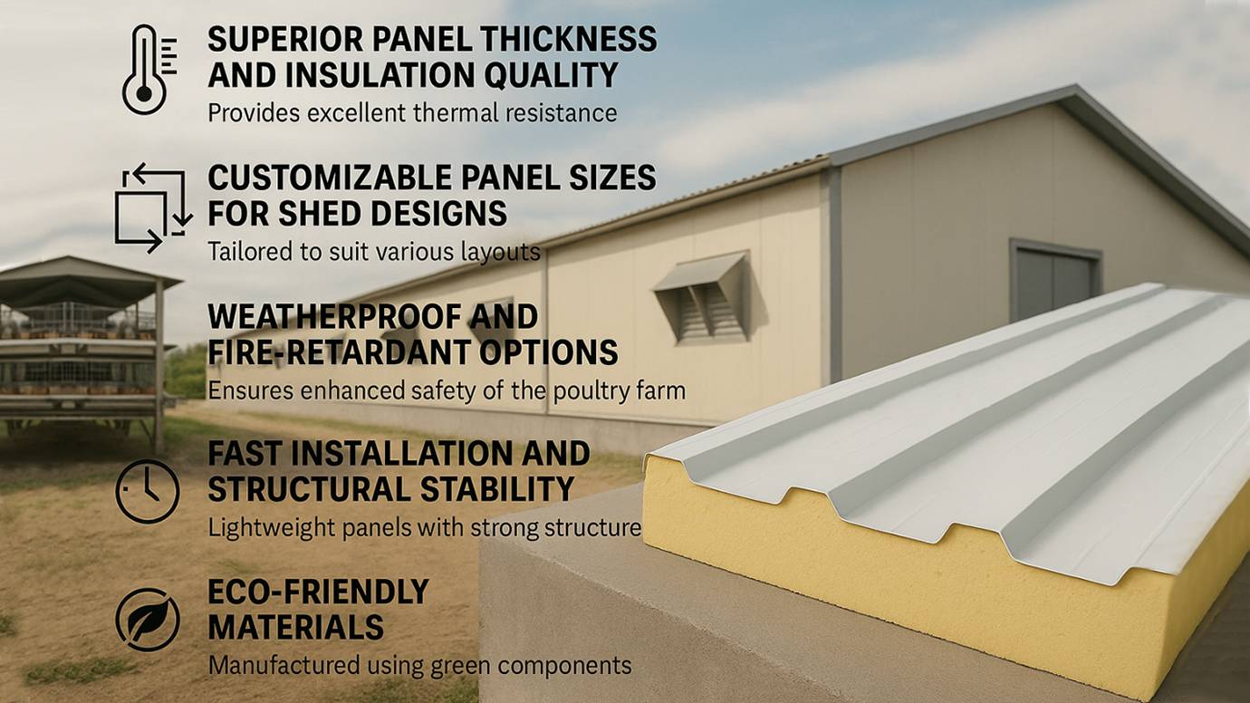 Key Features of PUF Panels for Poultry Farm