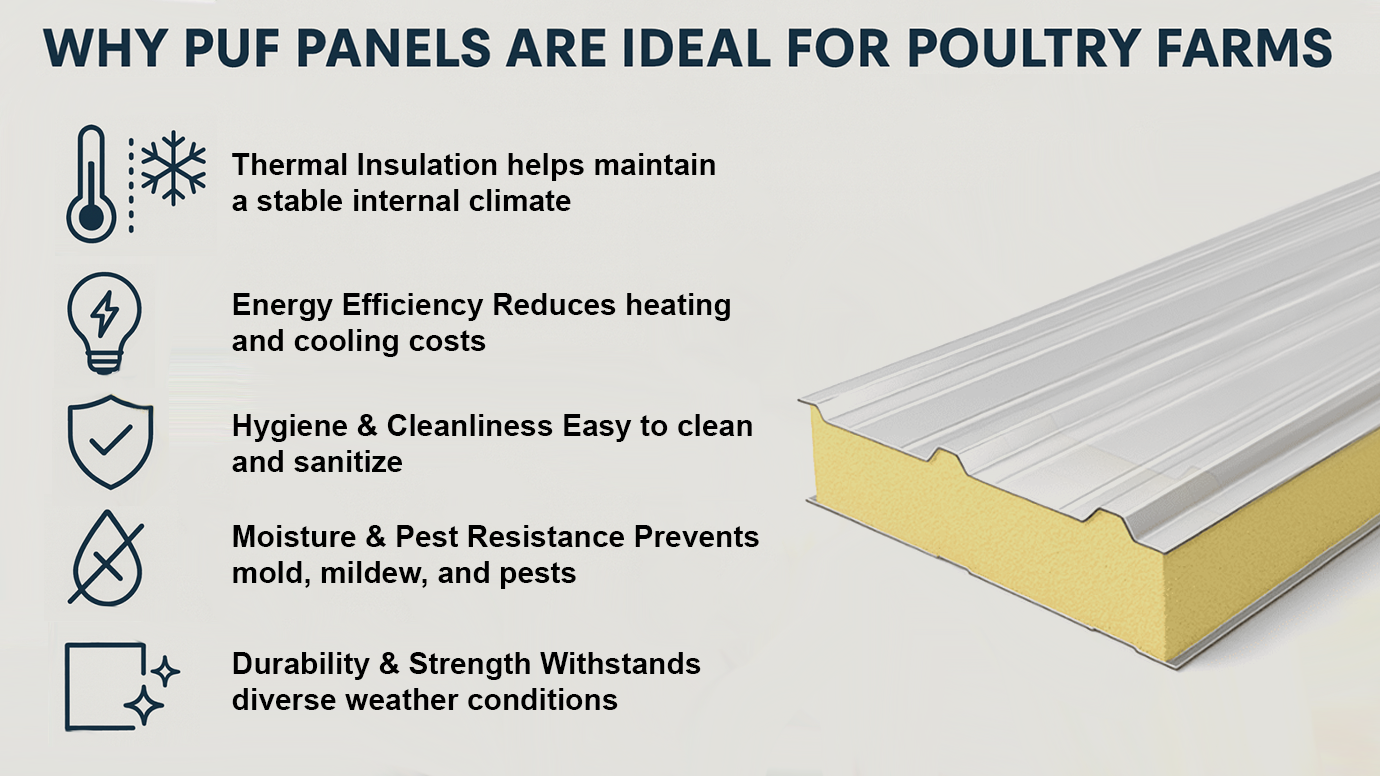 Why PUF Panels Are Ideal for Poultry Farms