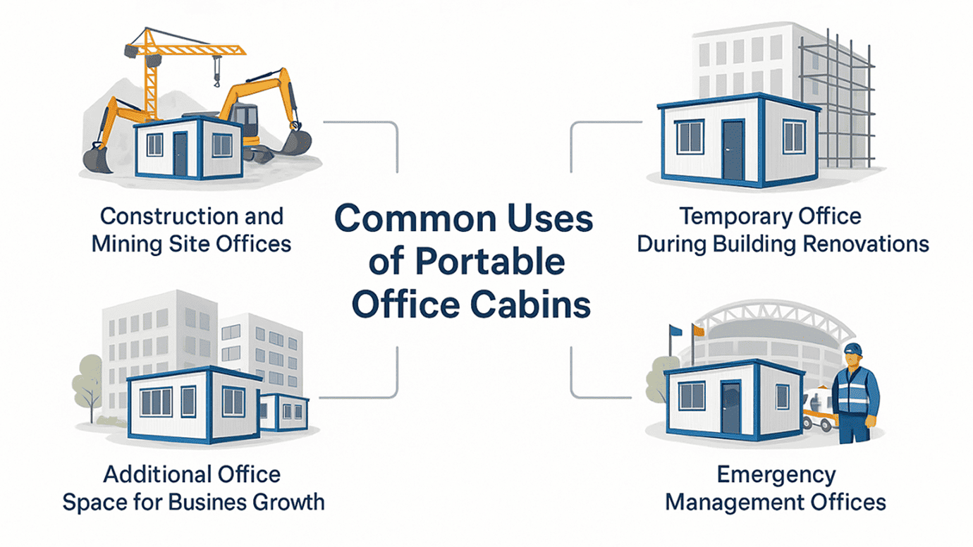 Common Uses of Portable Office Cabins