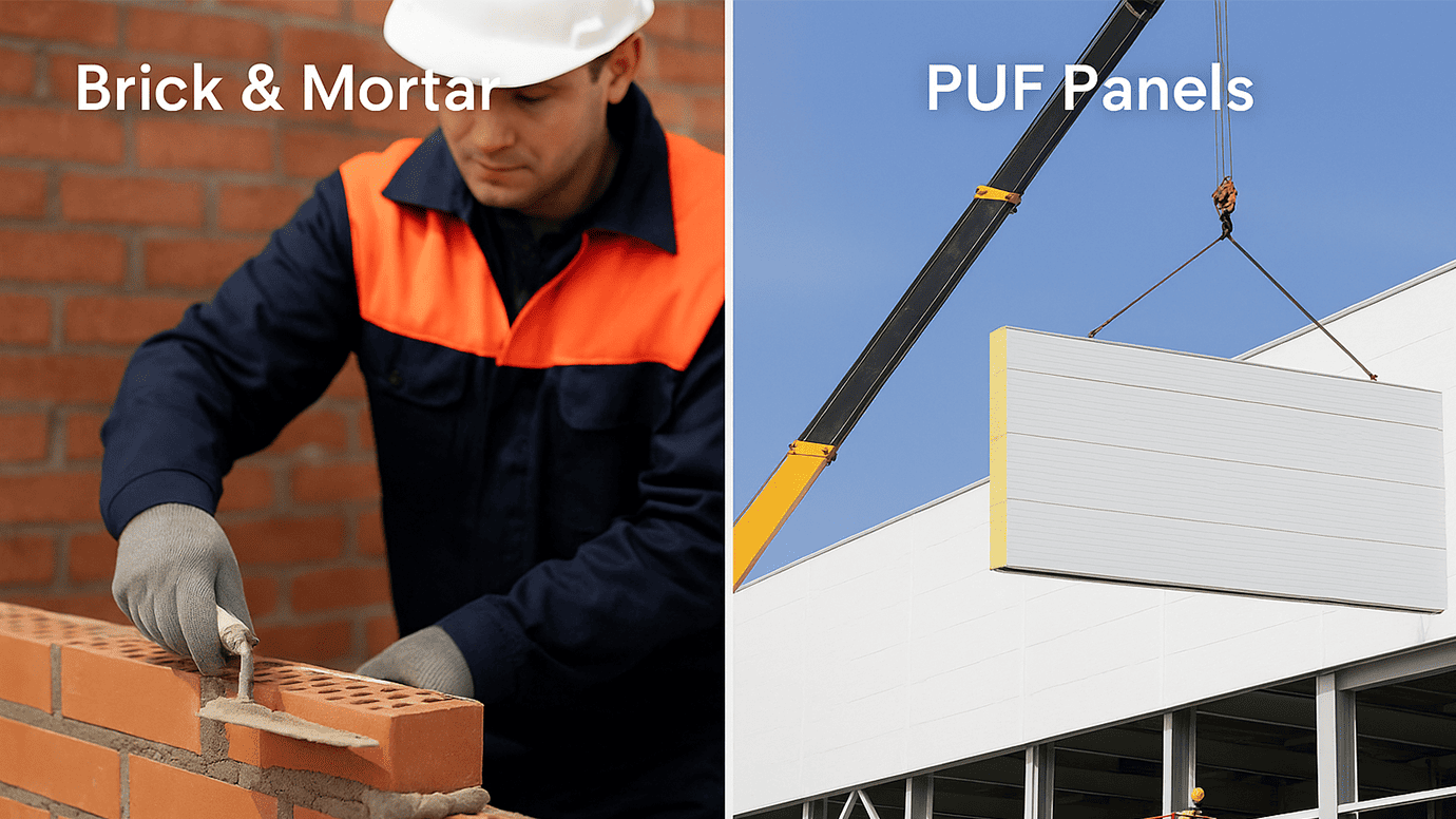 Comparing Construction Techniques of Brick & Mortar and PUF Panels Comparing Construction Techniques of Brick & Mortar and PUF Panels