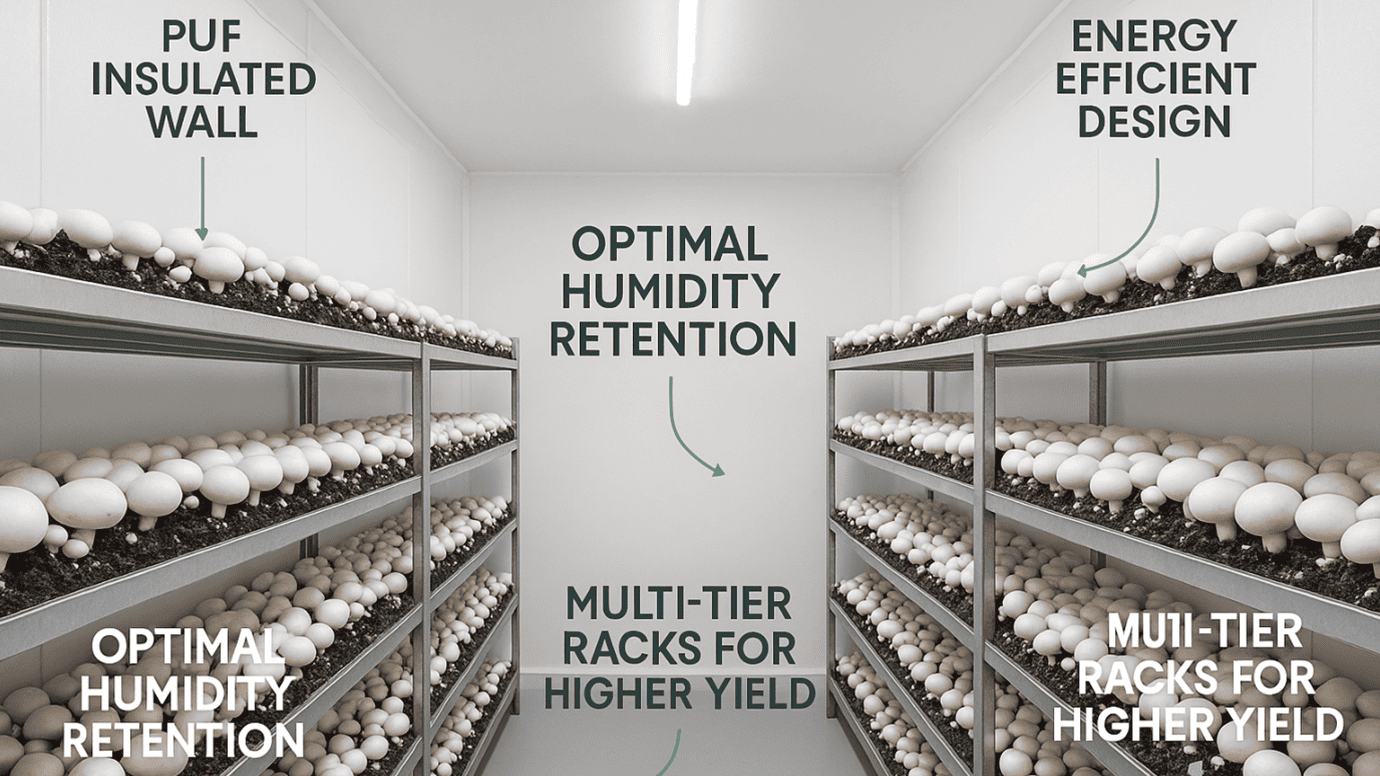 Desaign Considerations for Mushroom Growing Chambers Desaign Considerations for Mushroom Growing Chambers