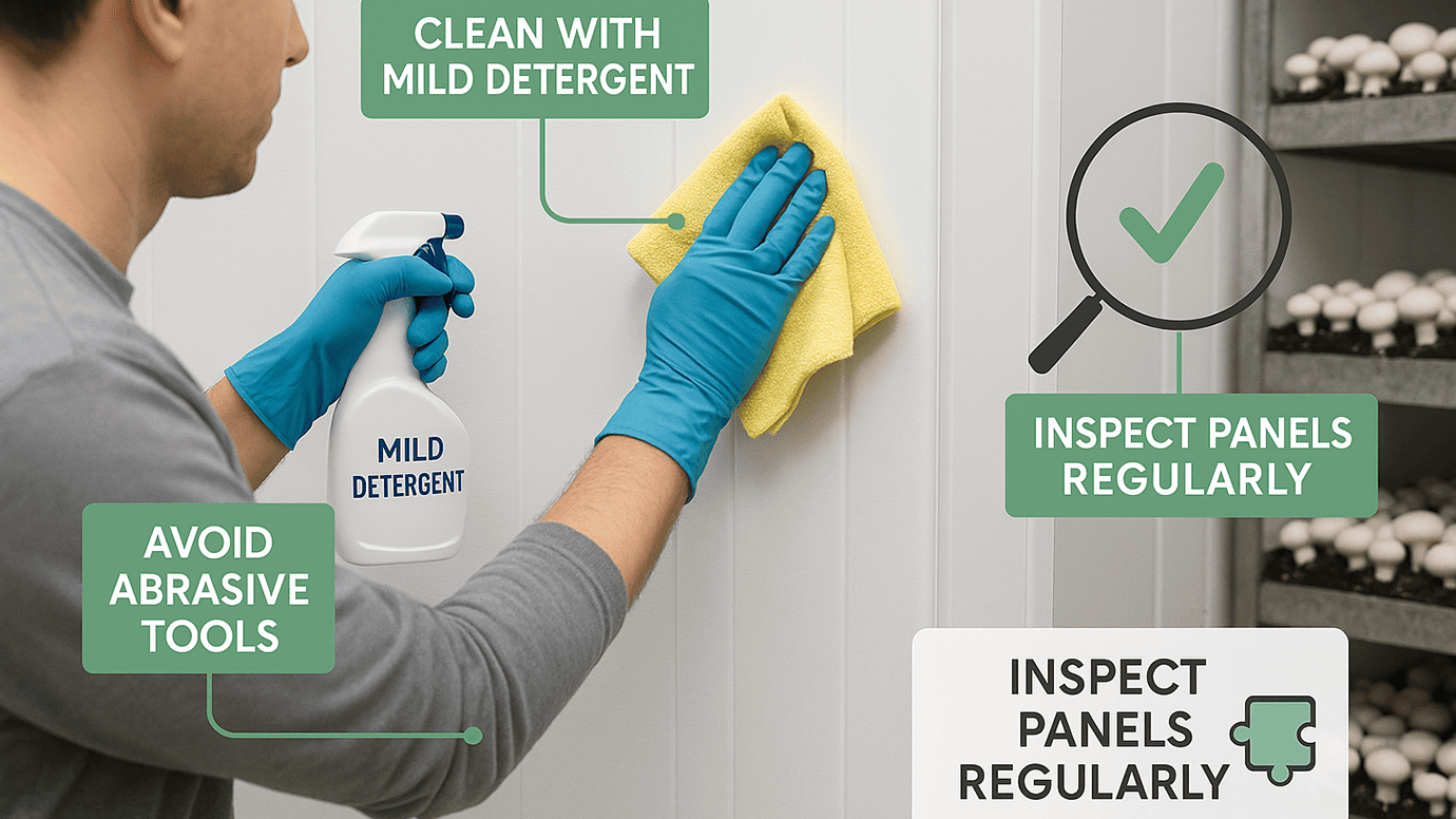 Maintenance and Care of PUF Panel for Mushroom Growing Chambers Maintenance and Care of PUF Panel for Mushroom Growing Chambers