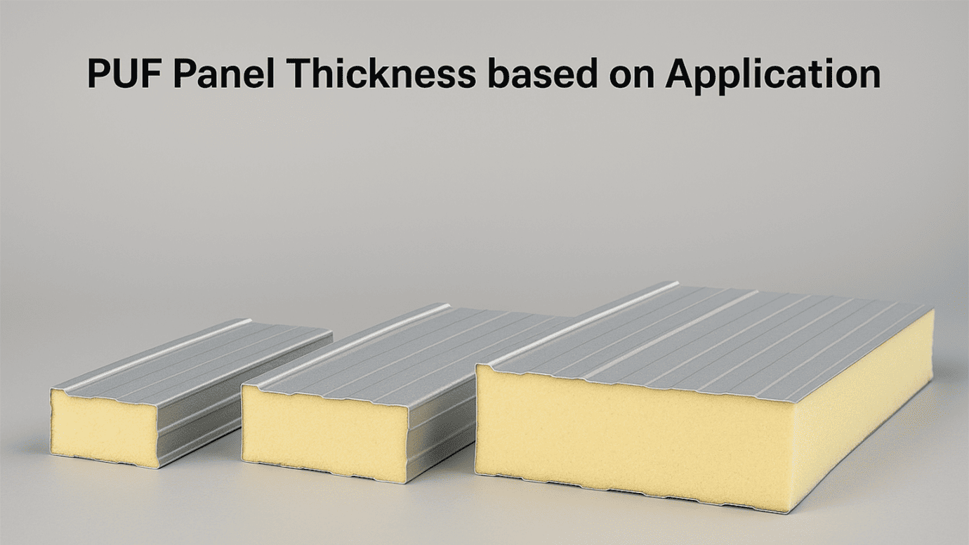 PUF Panel Thickness based on Application