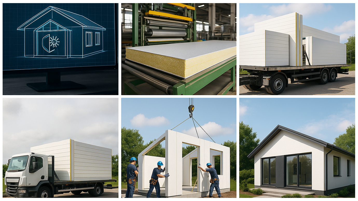 The Construction Process of Prefab Houses with PUF Panels The Construction Process of Prefab Houses with PUF Panels
