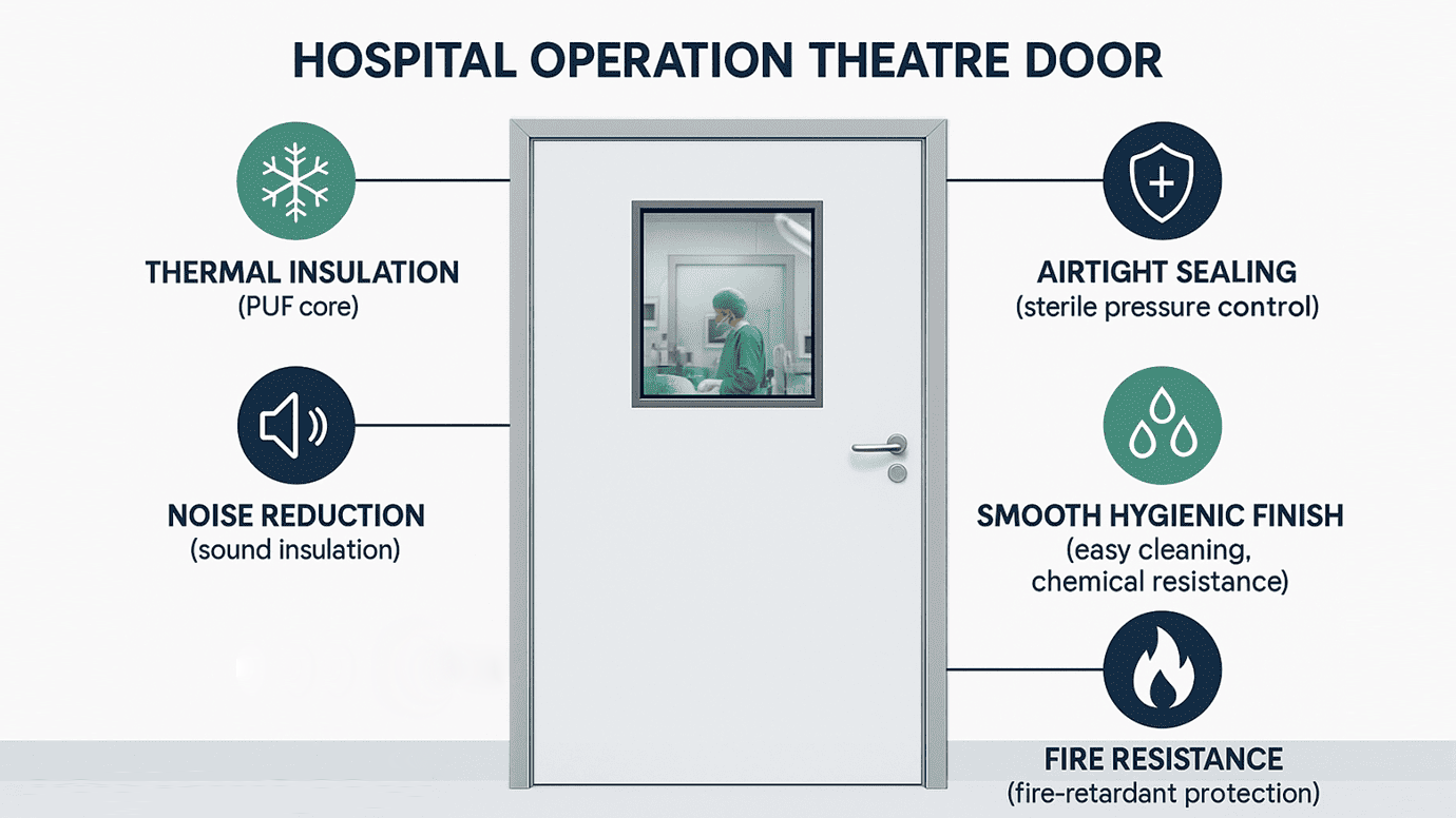 Features of PUF Panel Operation Theatre Doors