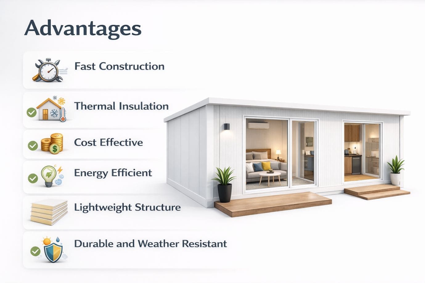 Advantages of PUF Panel 1BHK House Advantages of PUF Panel 1BHK House