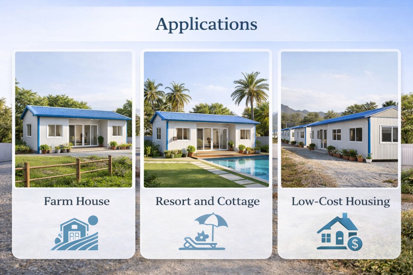 Applications of PUF Panel 2BHK House Applications of PUF Panel 2BHK House