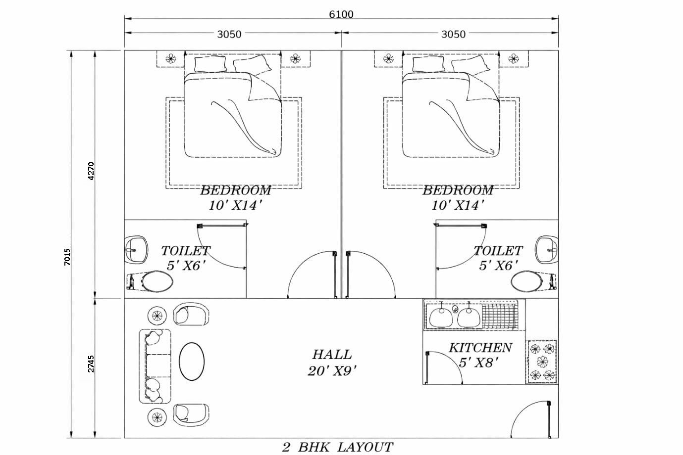 Detailed Layout of the 2BHK PUF Panel House_img Detailed Layout of the 2BHK PUF Panel House_img