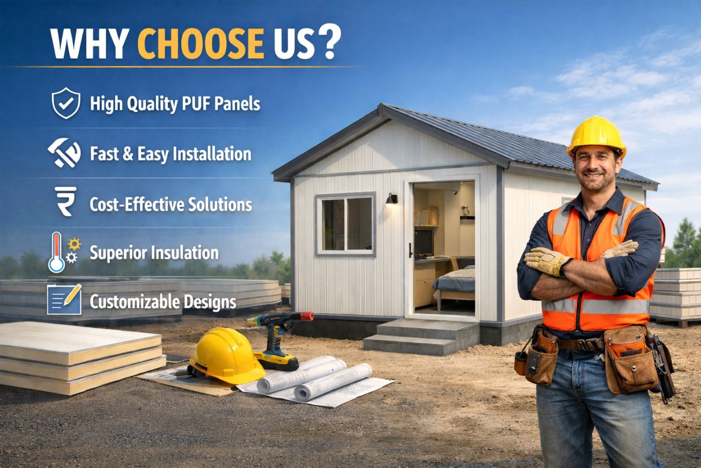 Why Choose Technopuff Solutions for PUF Panel 1BHK Houses Why Choose Technopuff Solutions for PUF Panel 1BHK Houses