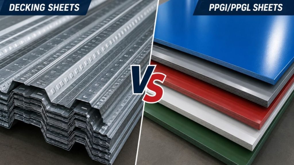 Decking Sheet PUF Panels vs PPGIPPGL Sheet PUF Panels