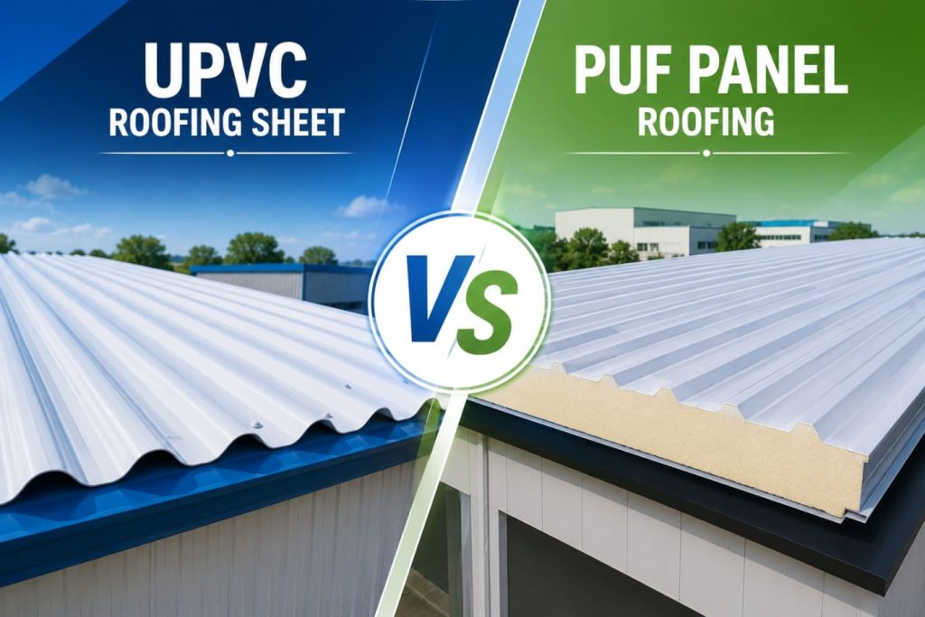 UPVC Roofing Sheet vs PUF Panel Roofing_cover