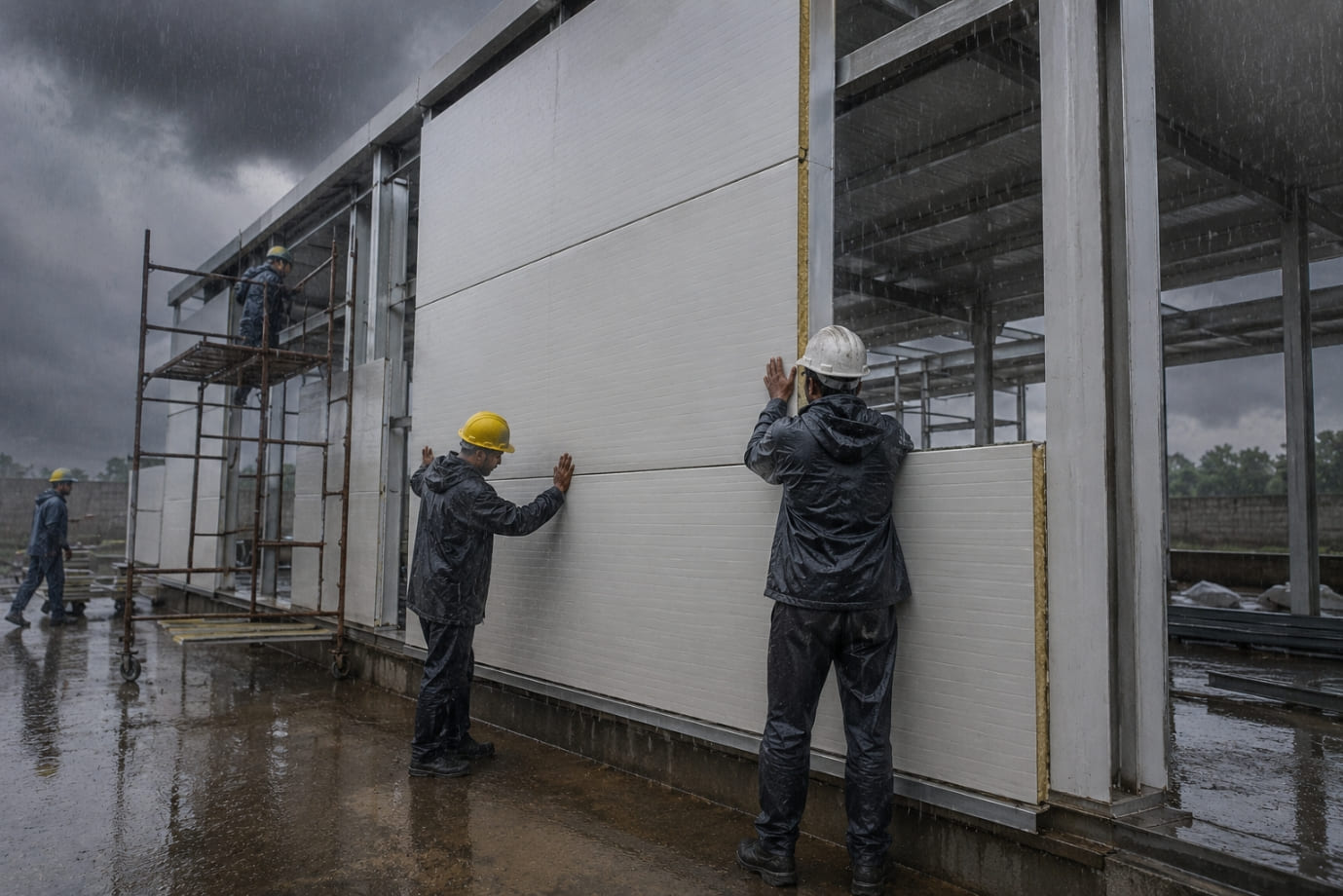 Installing Panels during Bad Weather